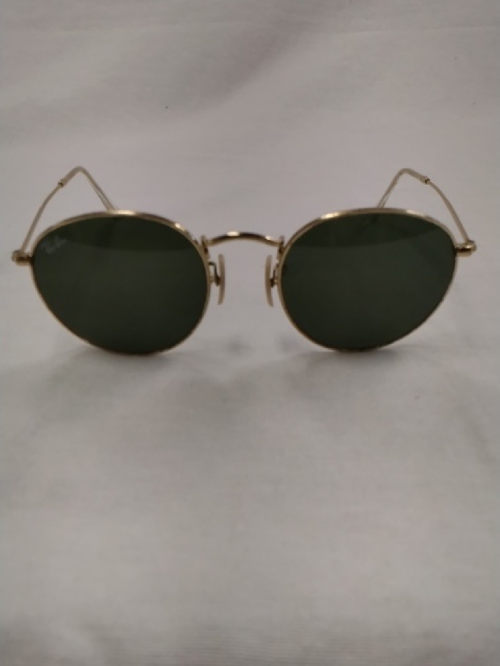 Ray-Ban Round Metal Sunglasses Gold Frame with Green Lenses